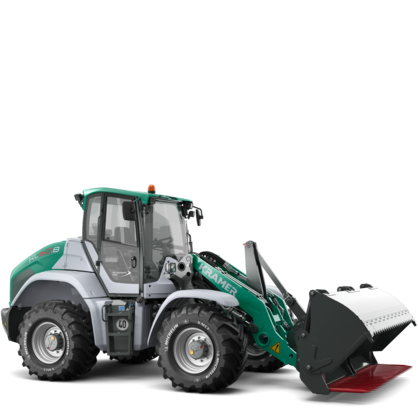The Kramer wheel loader KL60.8 in a studio.