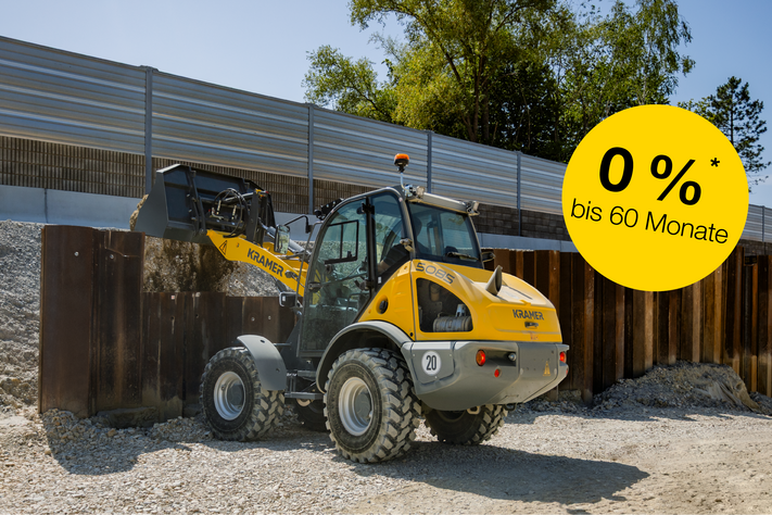 Kramer Radlader 5085 arbeitet mit Schaufel