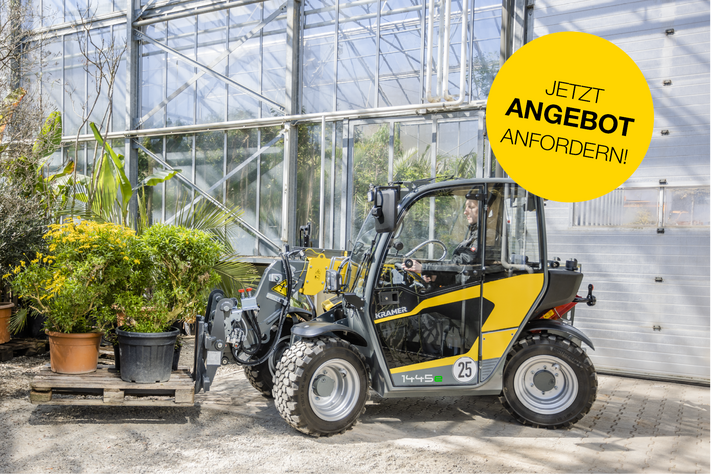 Elektro-Teleskoplader 1445e im Gewächshaus