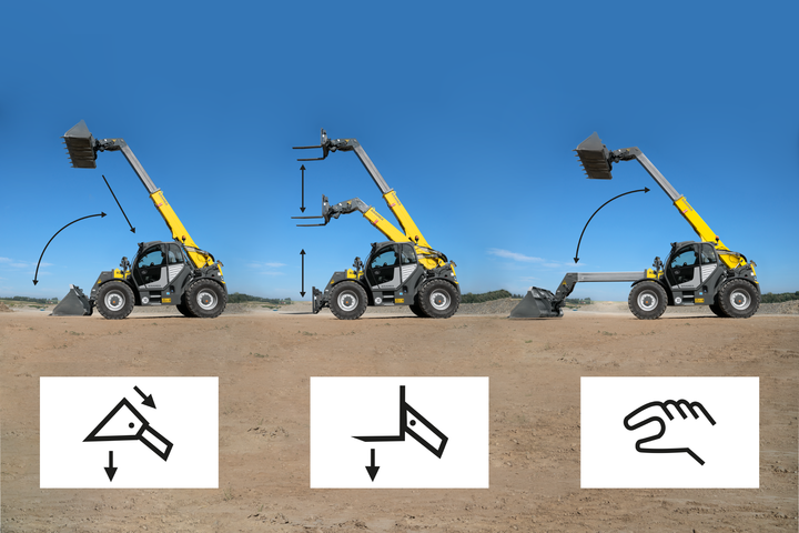 Relief for the driver through semi-automated movement of the loading system