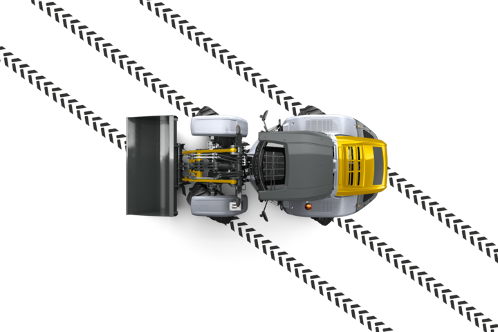 A rendering of the Kramer wheel loader 8155 in a studio.