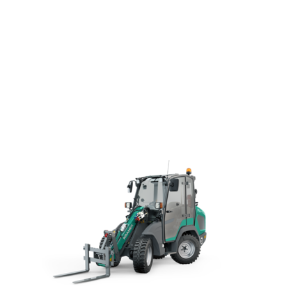 The Kramer wheel loader KL14.5 in a studio.