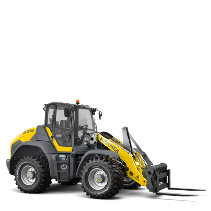The Kramer wheel loader 8155 in a studio.