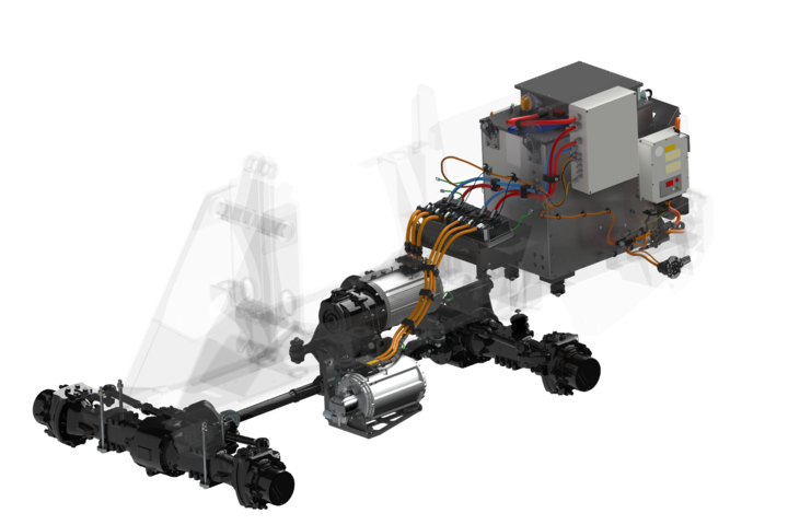 The electric engine of the Kramer wheel loader KL25.5e and 5065e.