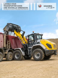 The huge wheel- and telecopic wheel loader of Kramer.