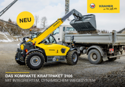 The flyer about the Kramer telehandler 3106.