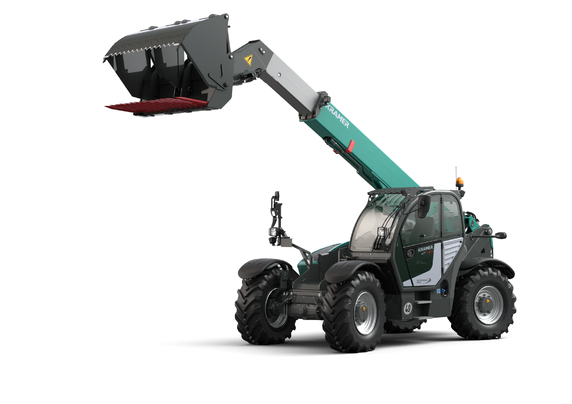 The Kramer telehandler KT429 in a studio.