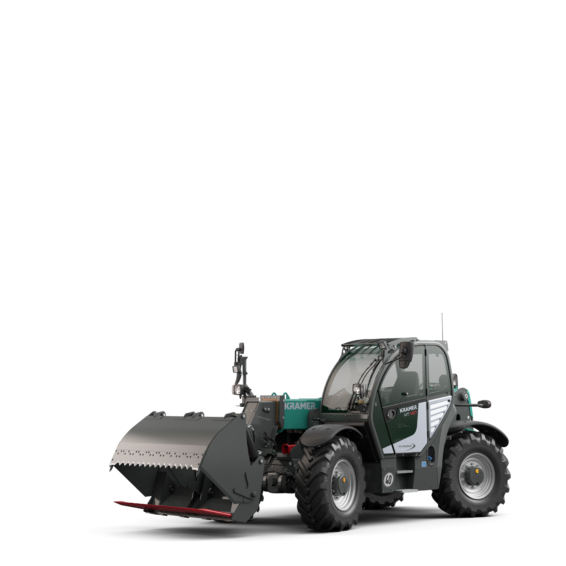 The Kramer telehandler KT457 in a studio.