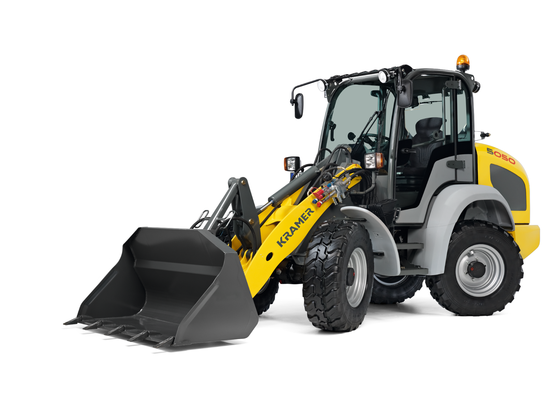 The Kramer wheel loader 5050 in a studio.